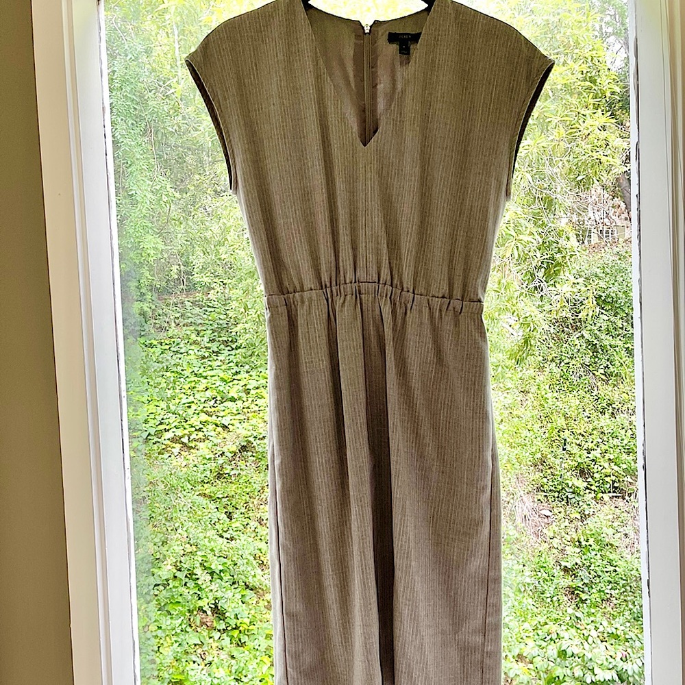 JCrew Light Grey Pinstripe Dress. Size 4. Very good condition.